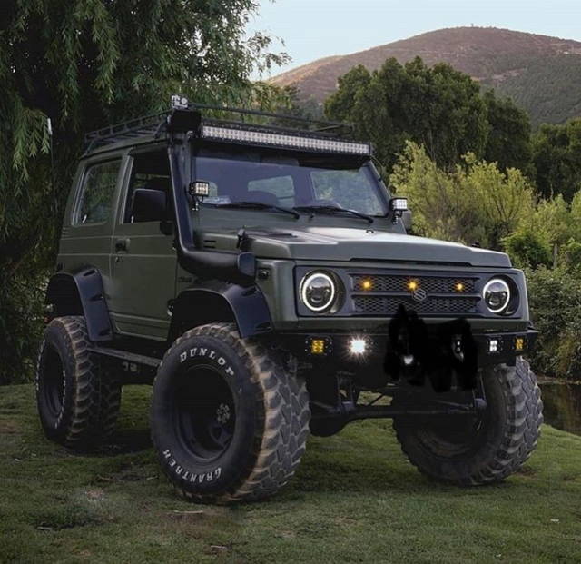 Suzuki samurai predné led svetlá 178mm 7'' (angel eyes)