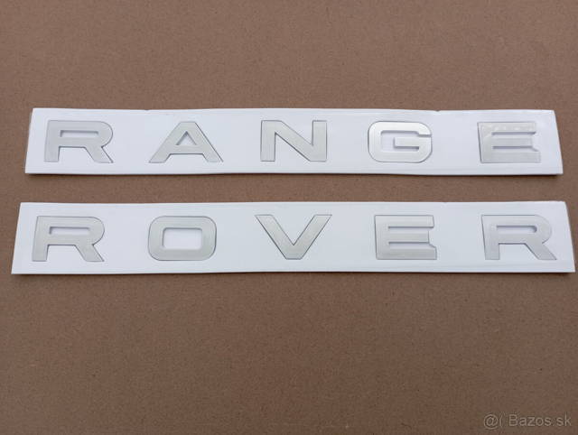 nápis RANGE ROVER strieborný