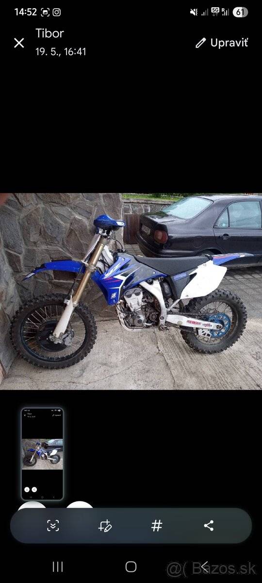 Predam pokazenú Yamahu Yzf 250 2006-2009