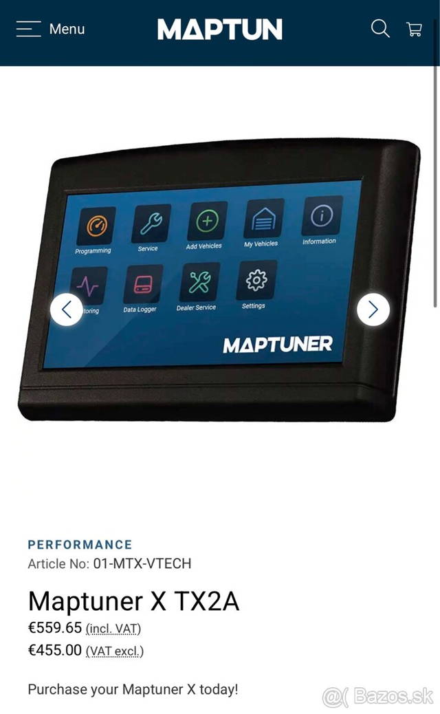 Maptuner X – ECU tuner + káble + silikónové puzdro